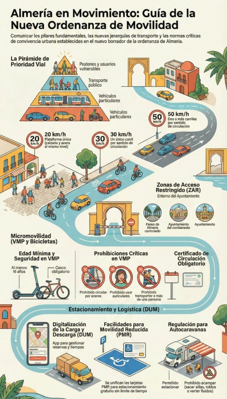 Almerienses: “La nueva ordenanza de movilidad es una oportunidad perdida y un laberinto burocrático de restricciones”